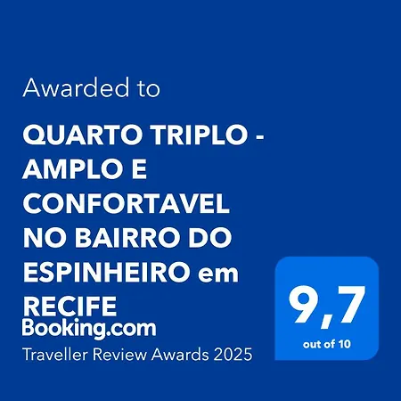 Quarto Triplo - Amplo E Confortavel No Bairro Do Espinheiro Recife Exterior foto
